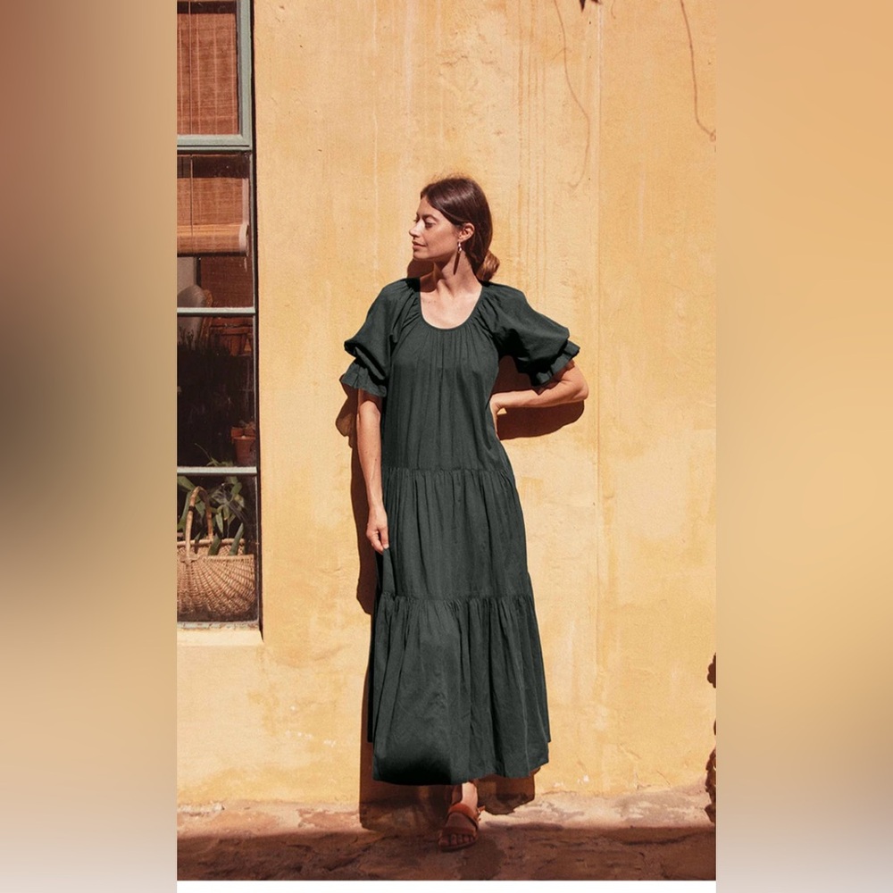Daughters of India Sahana Gown in Emerald